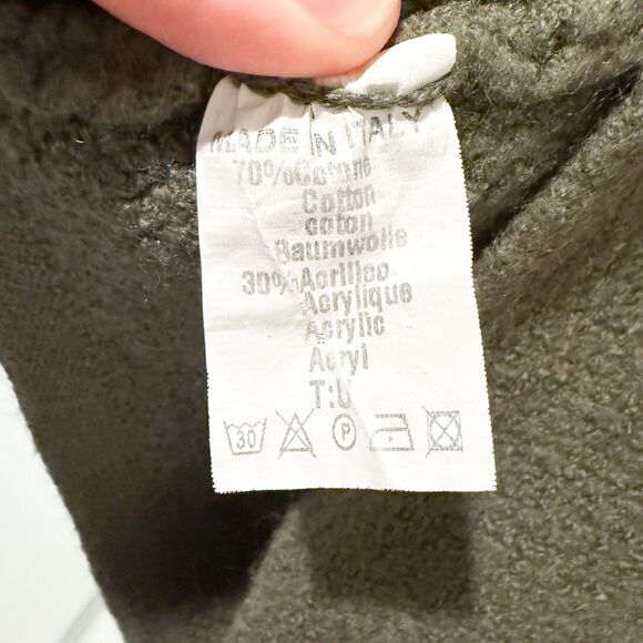 Brandy Melville Italian Cotton Blend Shrug Shoulder Olive Green One Size Open - Picture 5 of 9